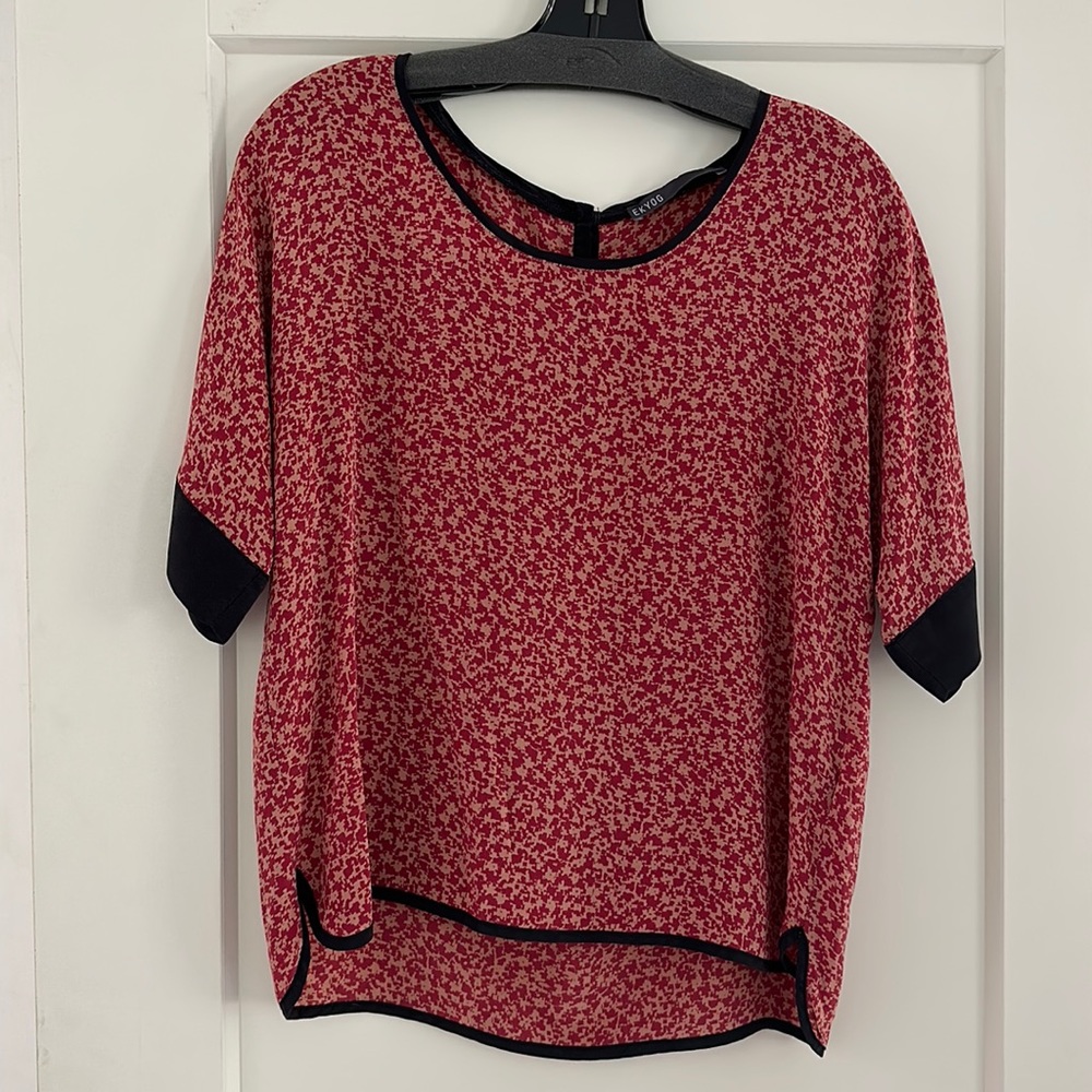 Paris boutique silk blouse - M